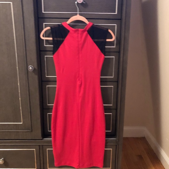 Red and Black French Connection Mini Dress - Picture 2 of 4